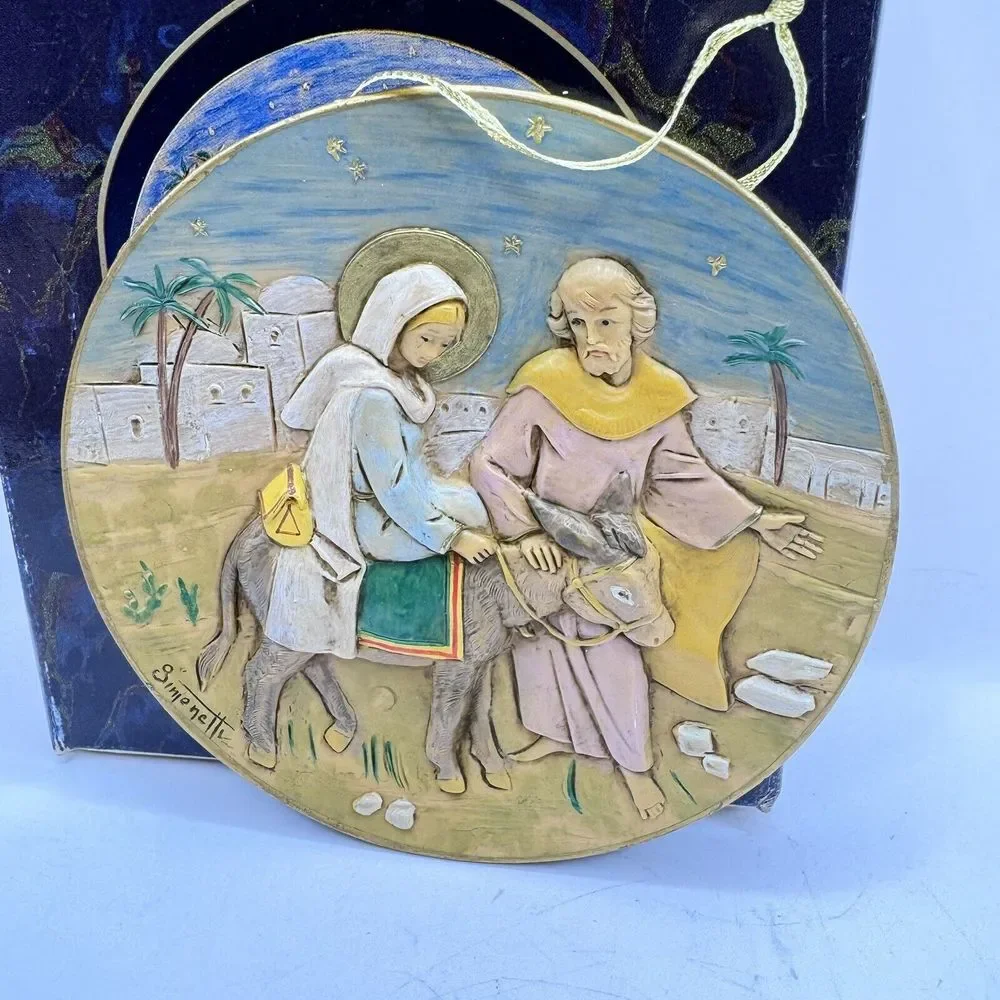 Fontanini Vintage 1995‎ Journey To Bethlehem Hanging Decoration Christmas Italy